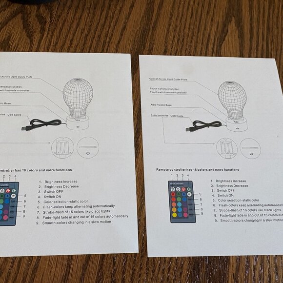 Set of Two 3-D Optical Illusion Aviation Lamps by Carve Craftworks with 5 Planes - Picture 13 of 13